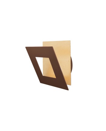 DALIA * APLIQUE CUADRADO 18W - ORO + CORTEN